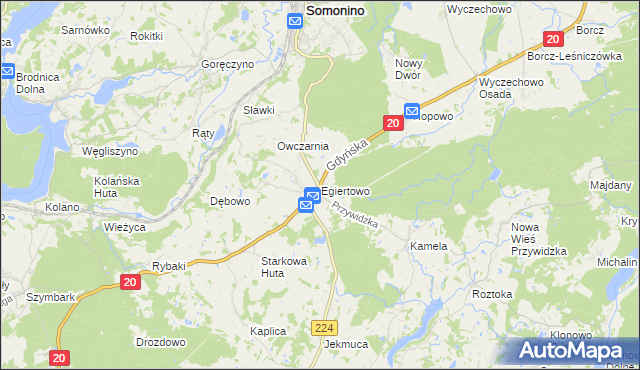 mapa Egiertowo, Egiertowo na mapie Targeo