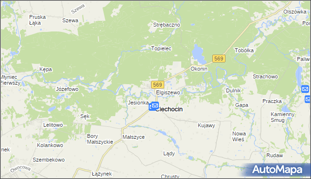mapa Elgiszewo, Elgiszewo na mapie Targeo