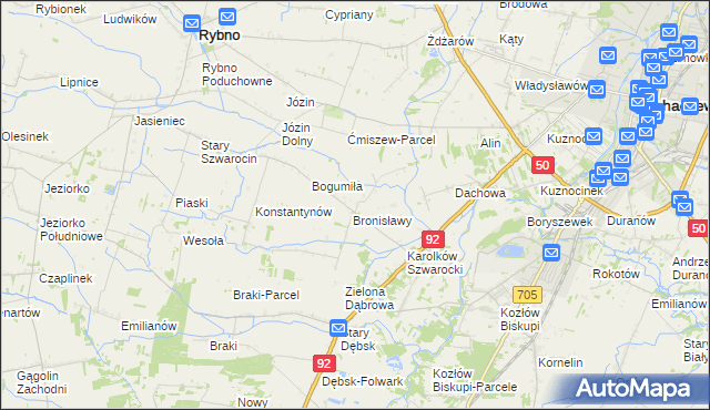 mapa Erminów, Erminów na mapie Targeo