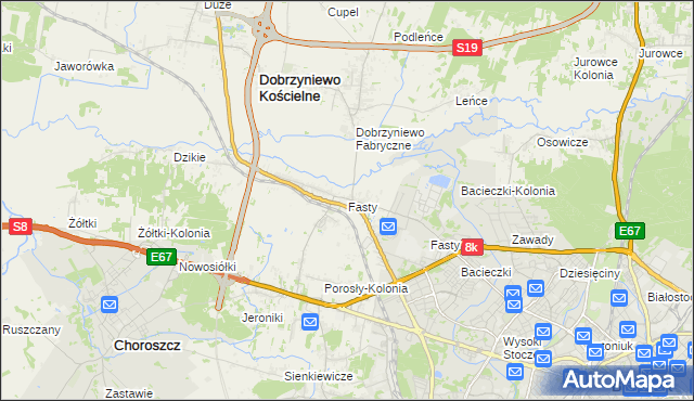 mapa Fasty, Fasty na mapie Targeo