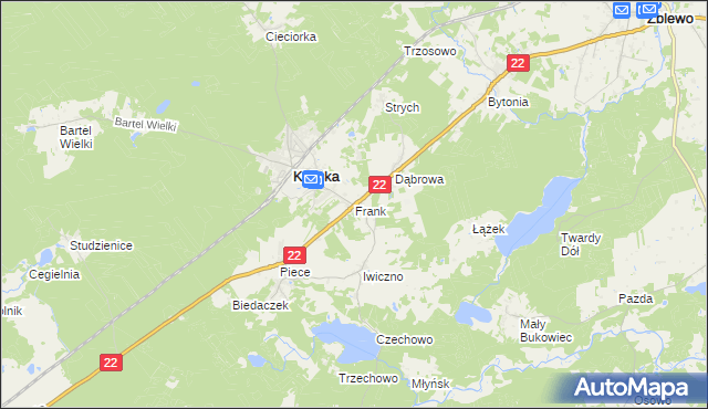 mapa Frank, Frank na mapie Targeo