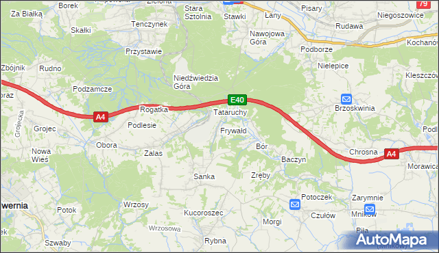 mapa Frywałd, Frywałd na mapie Targeo