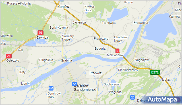 mapa Gągolin, Gągolin na mapie Targeo