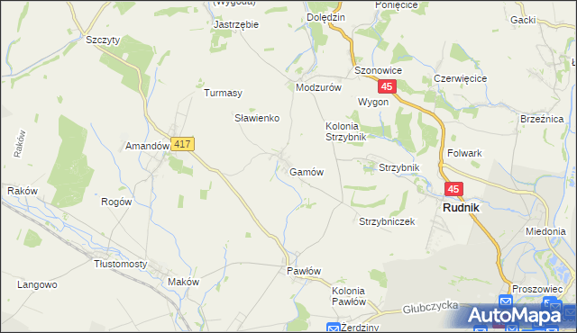 mapa Gamów, Gamów na mapie Targeo