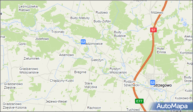 mapa Giełczynek, Giełczynek na mapie Targeo