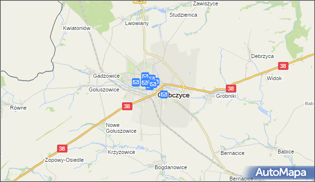 mapa Głubczyce, Głubczyce na mapie Targeo