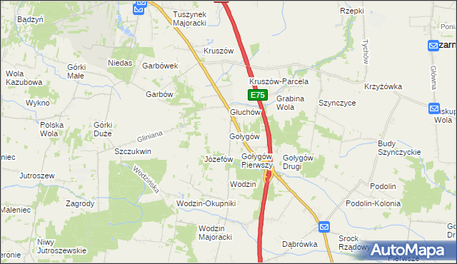 mapa Gołygów, Gołygów na mapie Targeo