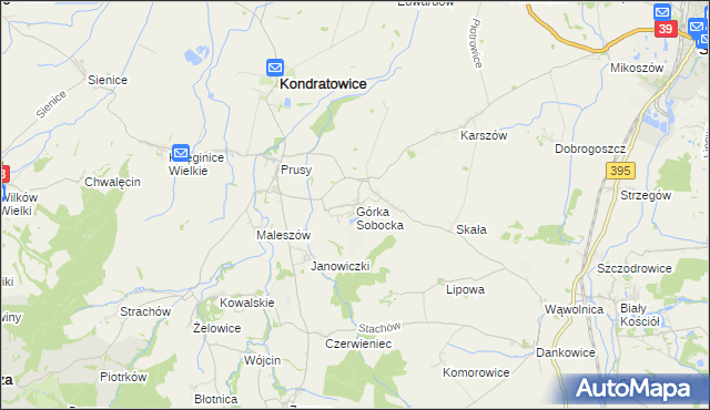 mapa Górka Sobocka, Górka Sobocka na mapie Targeo