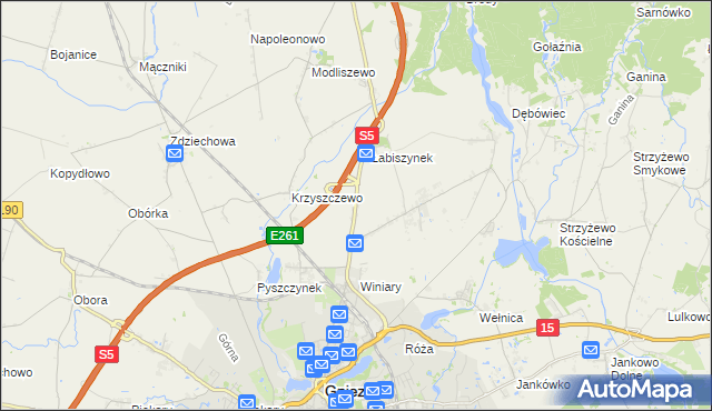 mapa Goślinowo, Goślinowo na mapie Targeo