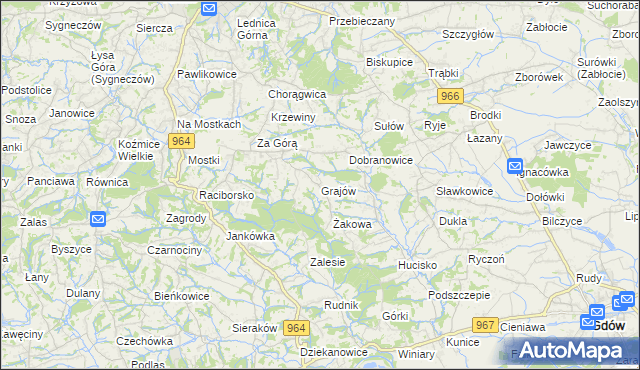 mapa Grajów, Grajów na mapie Targeo