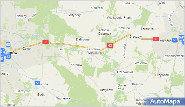 mapa Grochów Szlachecki, Grochów Szlachecki na mapie Targeo