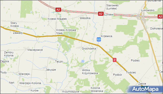 mapa Grochówka, Grochówka na mapie Targeo
