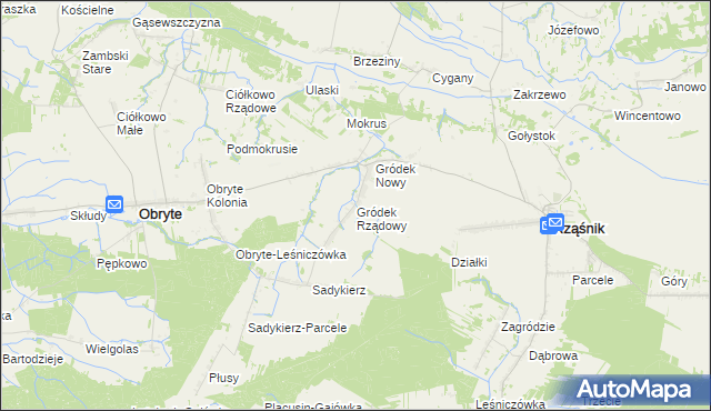 mapa Gródek Rządowy, Gródek Rządowy na mapie Targeo
