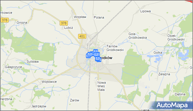 mapa Grodków powiat brzeski, Grodków powiat brzeski na mapie Targeo