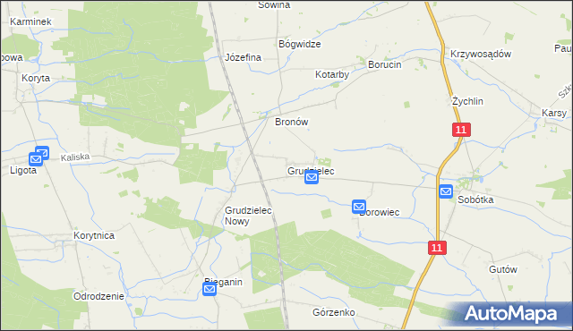 mapa Grudzielec, Grudzielec na mapie Targeo