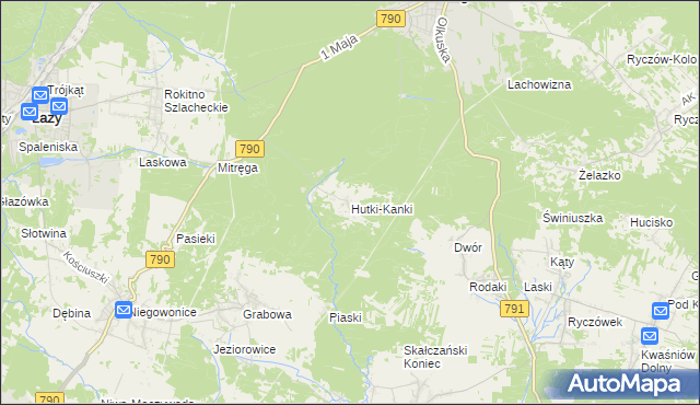 mapa Hutki-Kanki, Hutki-Kanki na mapie Targeo