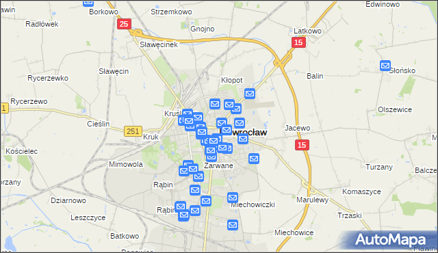 mapa Inowrocławia, Inowrocław na mapie Targeo