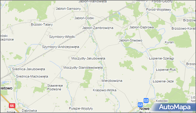 mapa Jabłoń-Piotrowce, Jabłoń-Piotrowce na mapie Targeo