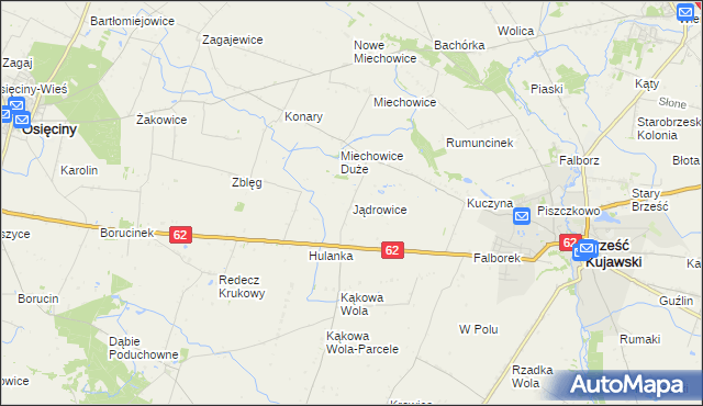 mapa Jądrowice, Jądrowice na mapie Targeo