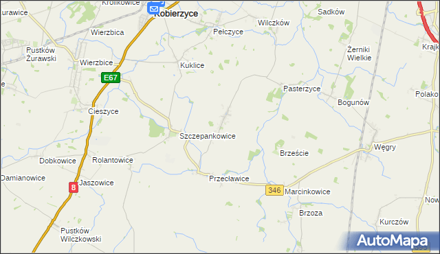 mapa Jaksonów, Jaksonów na mapie Targeo