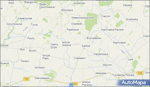 mapa Jakubów gmina Błędów, Jakubów gmina Błędów na mapie Targeo