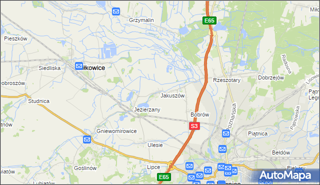mapa Jakuszów, Jakuszów na mapie Targeo