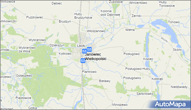 mapa Janowiec-Wieś, Janowiec-Wieś na mapie Targeo