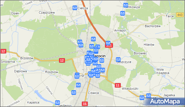 mapa Jarocin, Jarocin na mapie Targeo