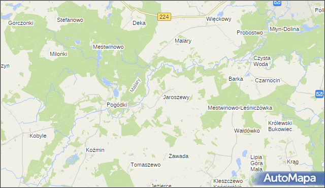 mapa Jaroszewy, Jaroszewy na mapie Targeo
