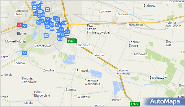 mapa Jatutów, Jatutów na mapie Targeo