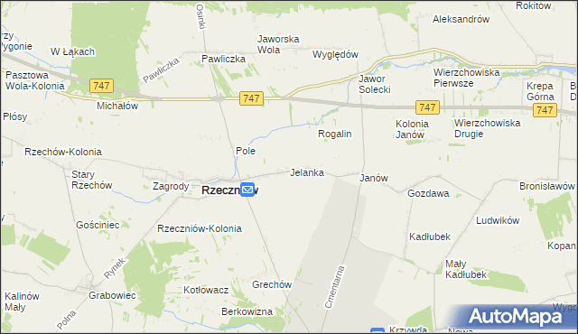 mapa Jelanka, Jelanka na mapie Targeo