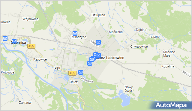 mapa Jelcz-Laskowice, Jelcz-Laskowice na mapie Targeo