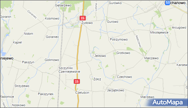 mapa Jelitowo, Jelitowo na mapie Targeo