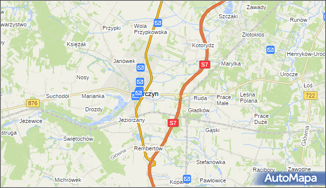 mapa Józefowice gmina Tarczyn, Józefowice gmina Tarczyn na mapie Targeo
