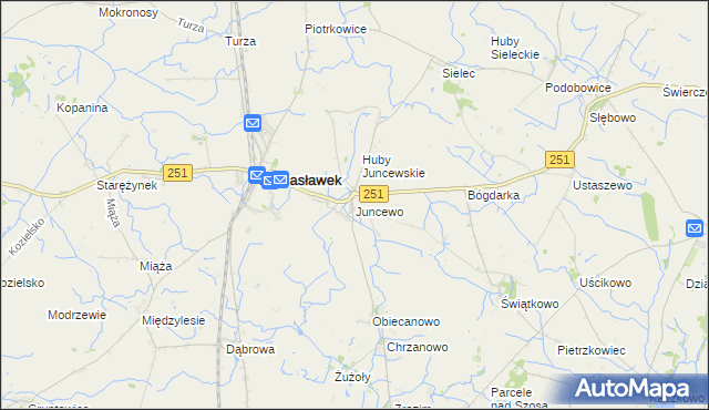 mapa Juncewo, Juncewo na mapie Targeo