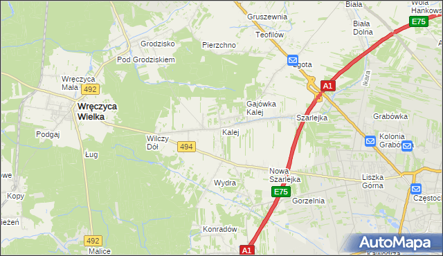 mapa Kalej, Kalej na mapie Targeo