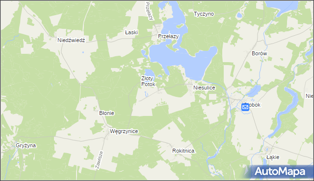 mapa Kalinowo gmina Skąpe, Kalinowo gmina Skąpe na mapie Targeo
