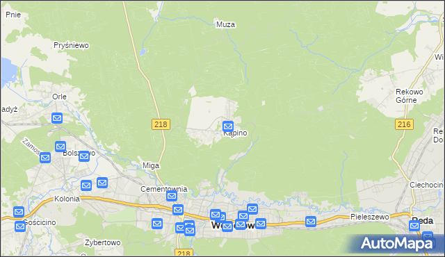 mapa Kąpino, Kąpino na mapie Targeo