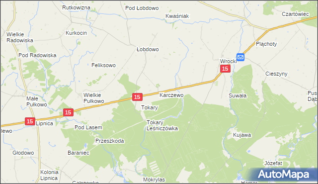 mapa Karczewo gmina Golub-Dobrzyń, Karczewo gmina Golub-Dobrzyń na mapie Targeo