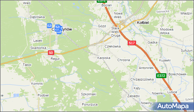 mapa Karpiska, Karpiska na mapie Targeo