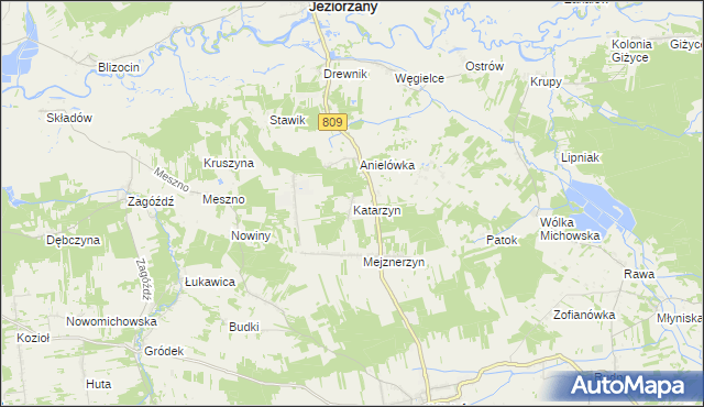 mapa Katarzyn, Katarzyn na mapie Targeo