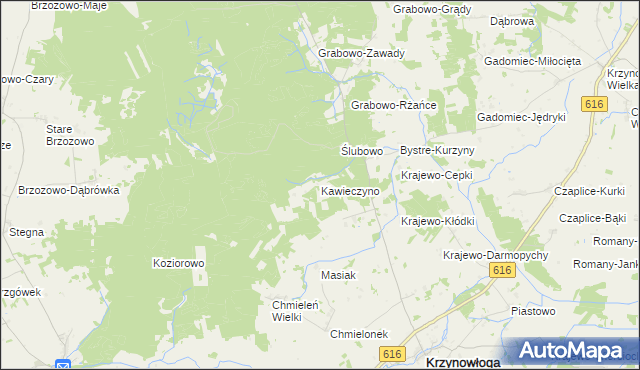 mapa Kawieczyno, Kawieczyno na mapie Targeo