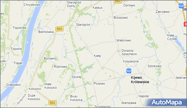 mapa Kiełp, Kiełp na mapie Targeo