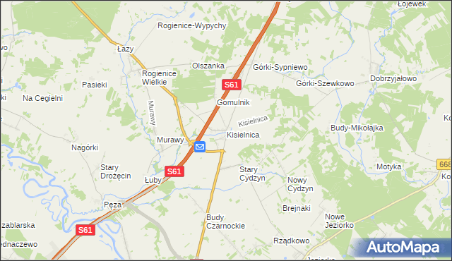 mapa Kisielnica, Kisielnica na mapie Targeo