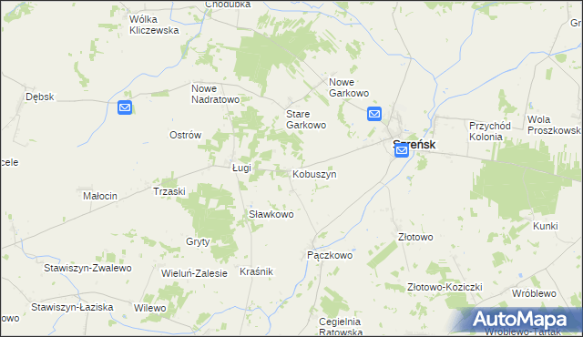 mapa Kobuszyn, Kobuszyn na mapie Targeo