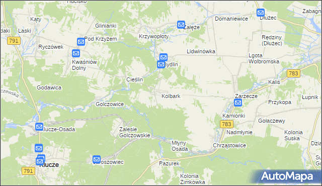 mapa Kolbark, Kolbark na mapie Targeo