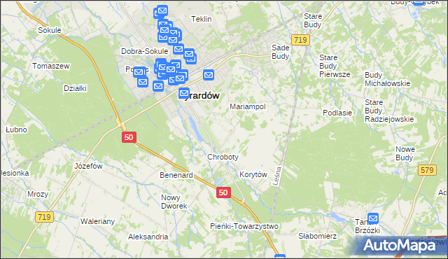 mapa Korytów A, Korytów A na mapie Targeo