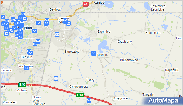 mapa Koskowice, Koskowice na mapie Targeo