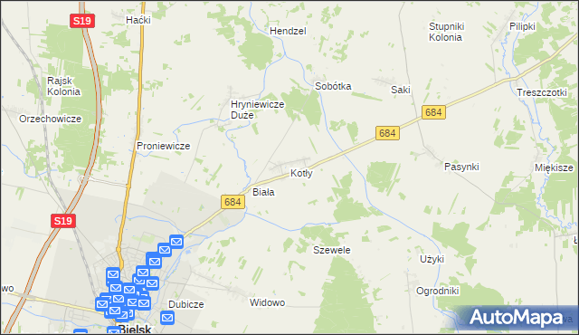 mapa Kotły, Kotły na mapie Targeo