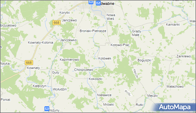 mapa Kotówek, Kotówek na mapie Targeo
